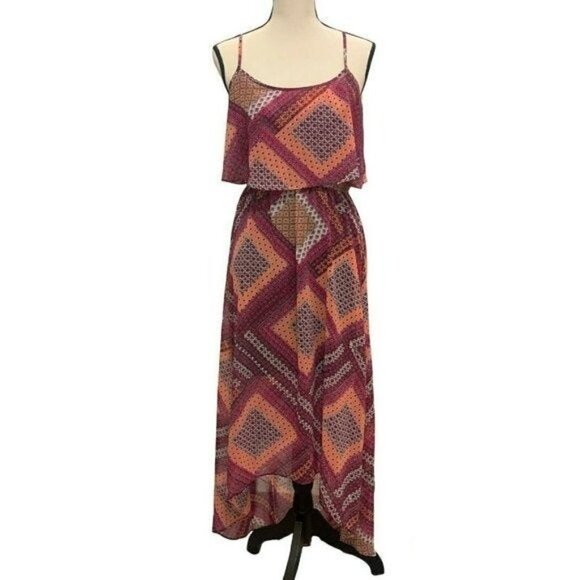 Accidentally in Love Womens High Low Maxi Dress Size M Spaghetti Straps - Picture 4 of 11
